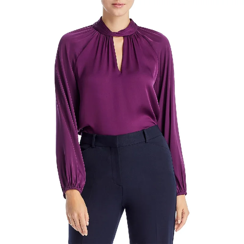 Kobi Halperin Womens Kelli Silk Cut-Out Blouse Soft Modal Blouse
