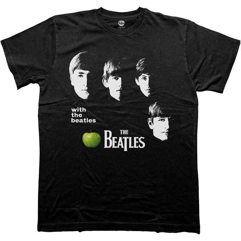 The Beatles | Official Band T-Shirt | With The Beatles Apple Jersey Fabric Tulle Fabric Batik Fabric