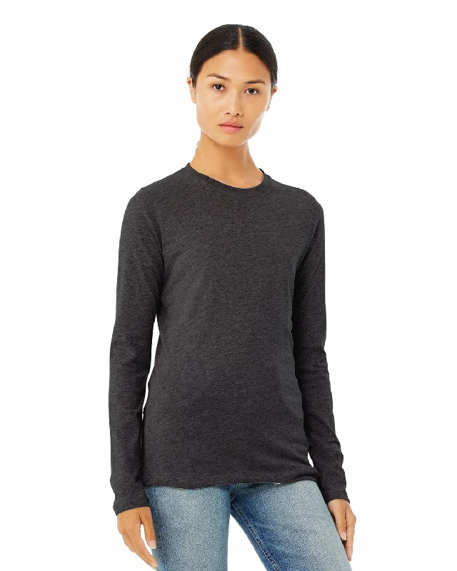 Bella+Canvas Ladies Long Sleeve T-Shirt | Dark Gry Heather Machine Wash Dry Clean Hand Wash Bella+Canvas Ladies Long Sleeve T-Shirt | Dark Gry Heather Machine Wash Dry Clean Hand Wash
