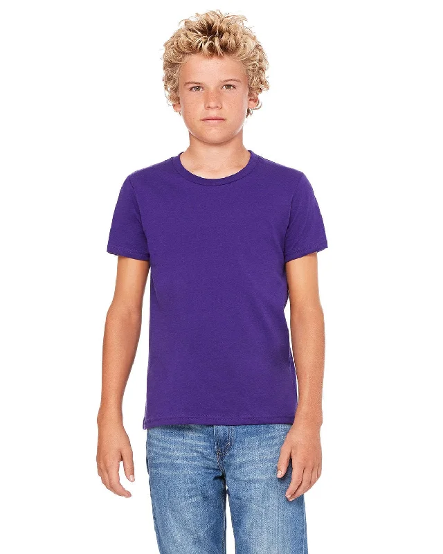 Bella+Canvas Youth Short Sleeve T-Shirt | Team Purple Layered Multi-layer Single Layer Bella+Canvas Youth Short Sleeve T-Shirt | Team Purple Layered Multi-layer Single Layer