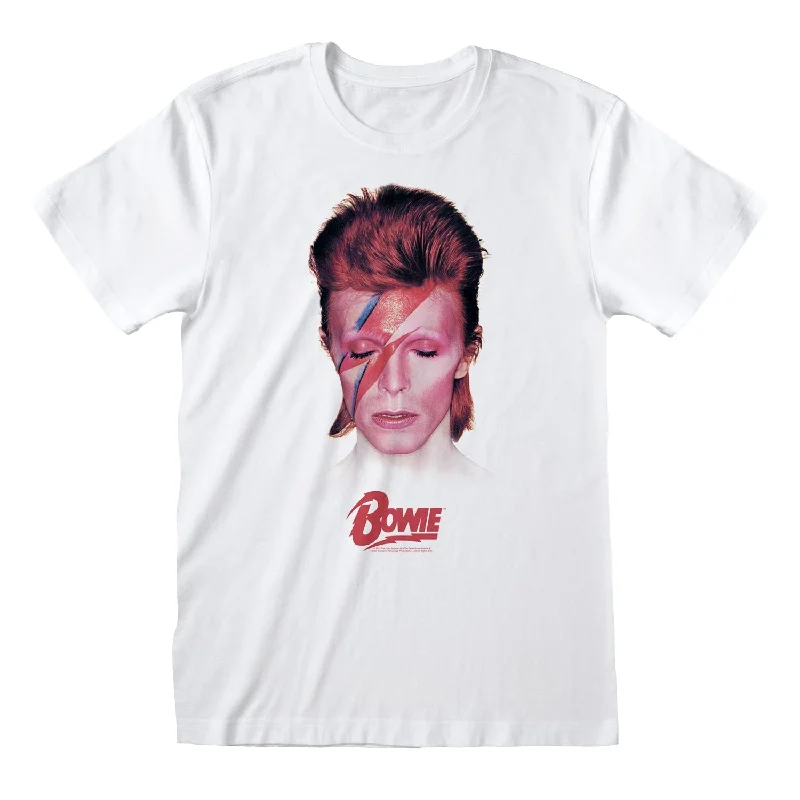 David Bowie Unisex T-Shirt - Aladdin Sane Hooded Caped Shawl Collar