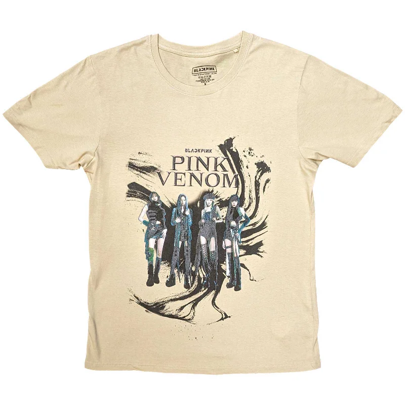 BlackPink | Official Band T-Shirt | Pink Venom Oil Stroke Modern Contemporary Chic