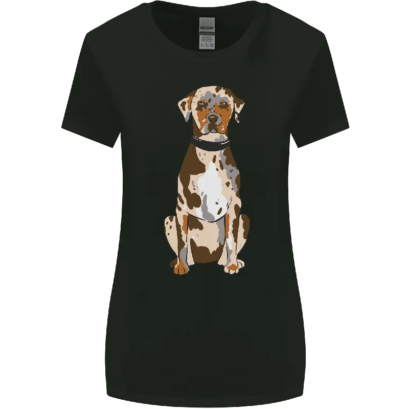 Catahoula Shepherd Dog Womens Wider Cut T-Shirt Solid Color Striped Floral