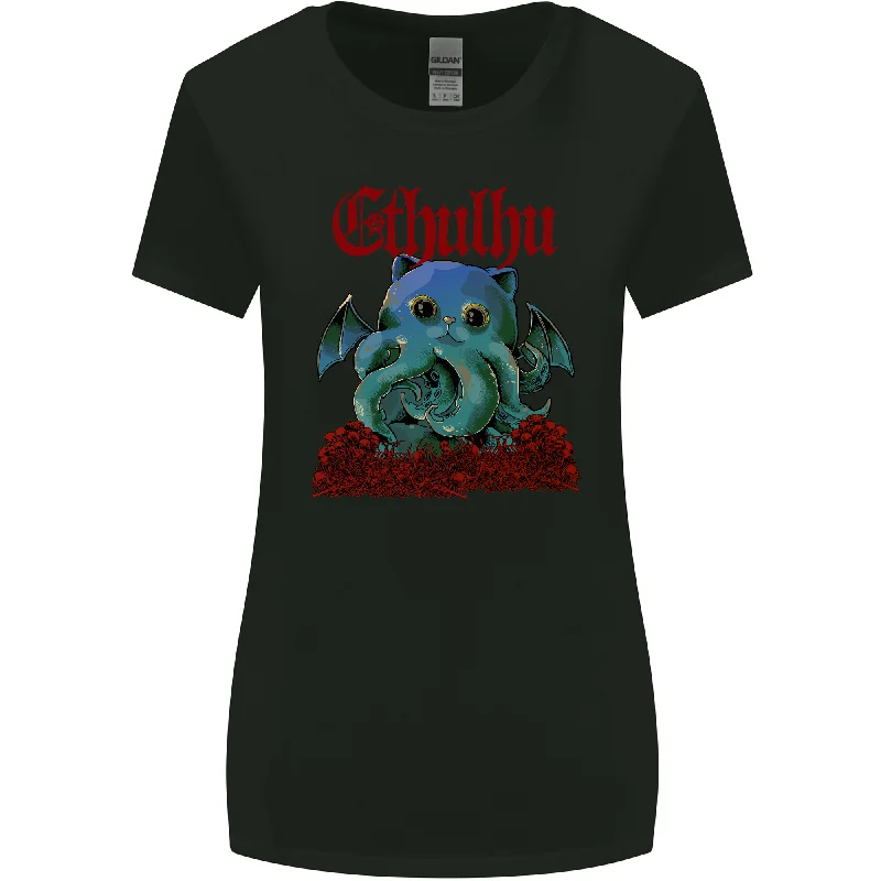 Cathulhu Funny Cat Cthulhu Parody Kraken Womens Wider Cut T-Shirt Mesh Blend Leather Blend Suede Blend Cathulhu Funny Cat Cthulhu Parody Kraken Womens Wider Cut T-Shirt Mesh Blend Leather Blend Suede Blend