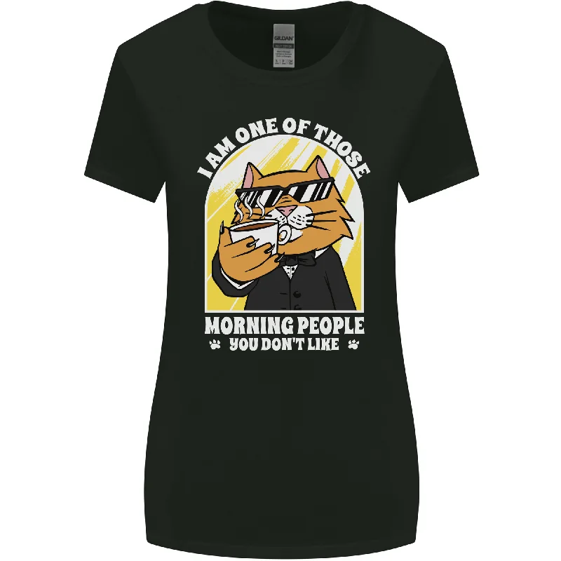 Cats Im One of Those Morning People Funny Womens Wider Cut T-Shirt Terry Blend Velvet Blend Canvas Blend Cats Im One of Those Morning People Funny Womens Wider Cut T-Shirt Terry Blend Velvet Blend Canvas Blend