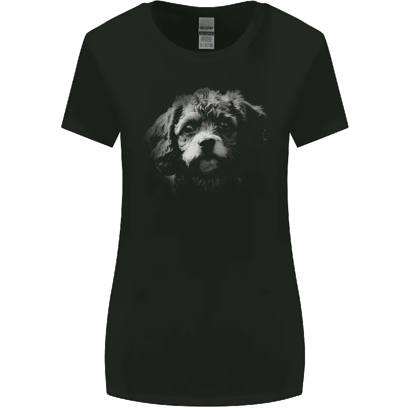 Cavapoo Dog Womens Wider Cut T-Shirt Terry Blend Velvet Blend Canvas Blend