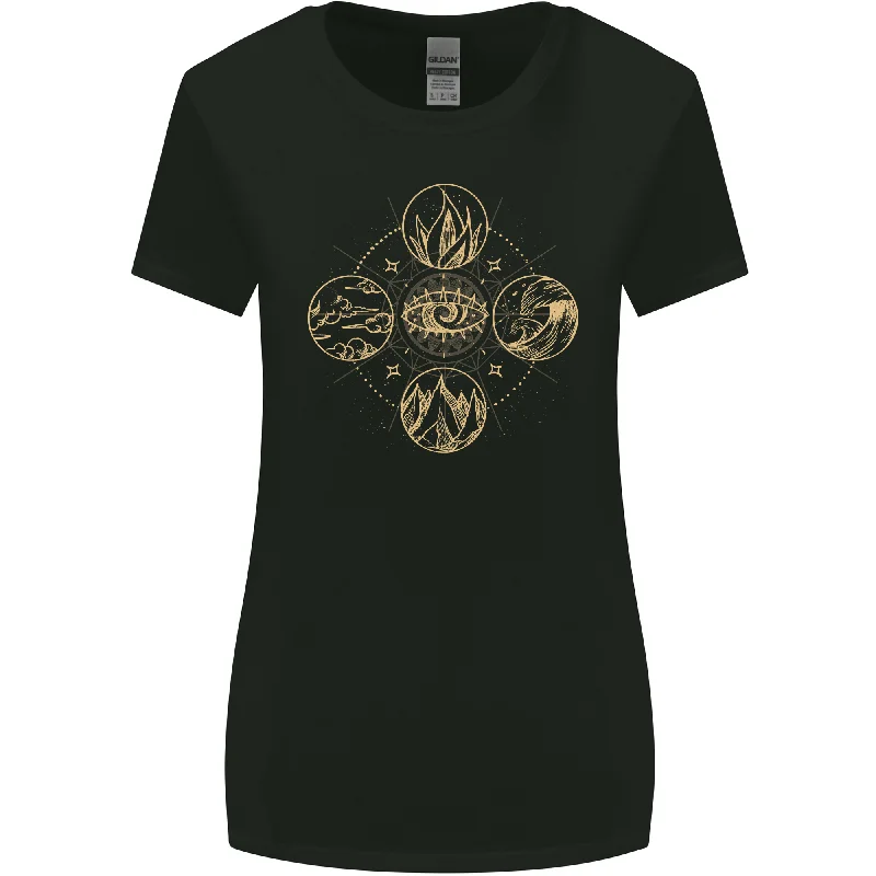 Celestial Elements Astrology Star Sign Womens Wider Cut T-Shirt Chenille Brocade Lace Celestial Elements Astrology Star Sign Womens Wider Cut T-Shirt Chenille Brocade Lace