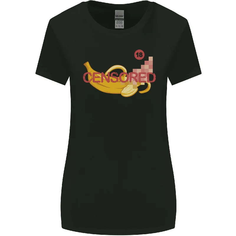 Censored Banana Funny Rude Sexy Womens Wider Cut T-Shirt Rayon Fabric Velvet Fabric Corduroy Fabric Censored Banana Funny Rude Sexy Womens Wider Cut T-Shirt Rayon Fabric Velvet Fabric Corduroy Fabric
