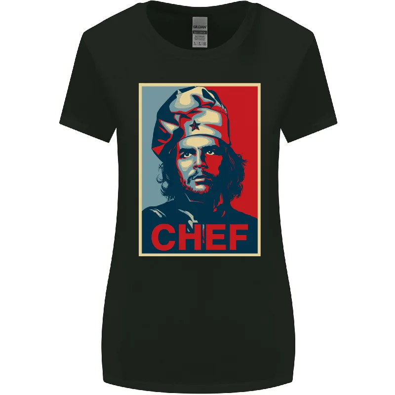 Che Chef Cooking Cook BBQ Funny Womens Wider Cut T-Shirt Knit Fabric Woven Fabric Fleece Fabric Che Chef Cooking Cook BBQ Funny Womens Wider Cut T-Shirt Knit Fabric Woven Fabric Fleece Fabric