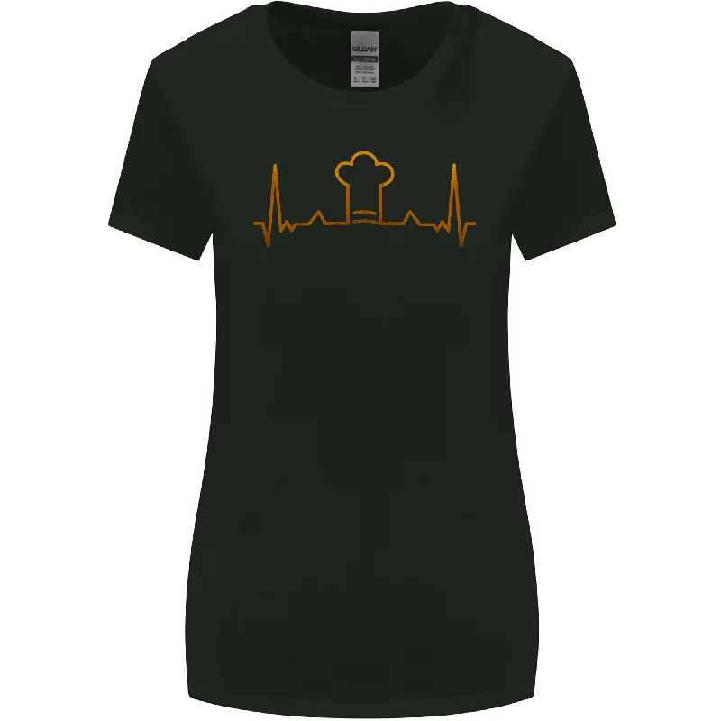 Chef Pulse Cook Cooking Hat Baker Baking Womens Wider Cut T-Shirt Elegant Classic Vintage Chef Pulse Cook Cooking Hat Baker Baking Womens Wider Cut T-Shirt Elegant Classic Vintage