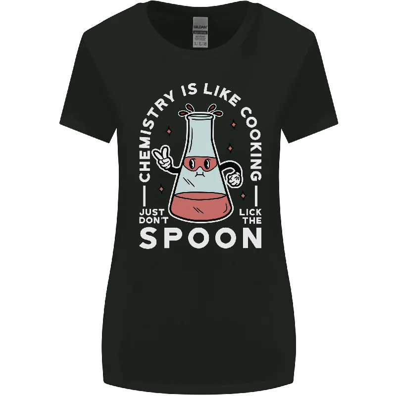 Chemistry is Like Cooking Funny Science Womens Wider Cut T-Shirt Mesh Blend Leather Blend Suede Blend Chemistry is Like Cooking Funny Science Womens Wider Cut T-Shirt Mesh Blend Leather Blend Suede Blend