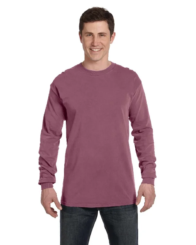 Comfort Colors Garment-Dyed Long Sleeve T-Shirt | Berry Oversized T-Shirt Spandex breathable Comfort Colors Garment-Dyed Long Sleeve T-Shirt | Berry Oversized T-Shirt Spandex breathable