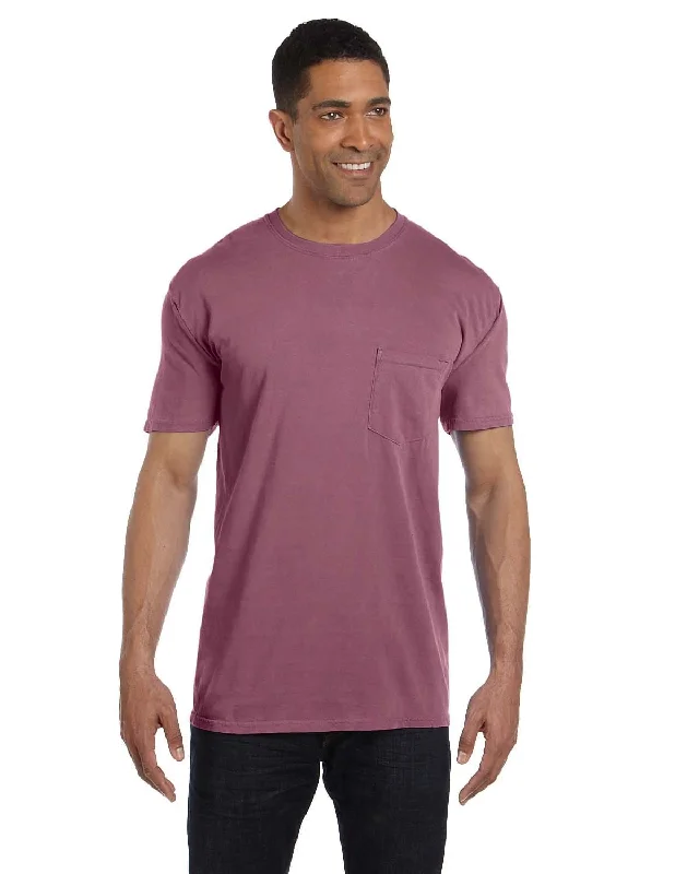 Comfort Colors Garment-Dyed Pocket T-Shirt | Berry Solid Print Embellished