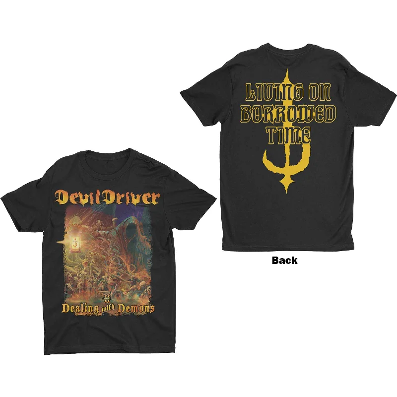 DevilDriver | Official Band T-Shirt | Borrowed (Back Print) Welt Pockets Slit Pockets Flap Pockets DevilDriver | Official Band T-Shirt | Borrowed (Back Print) Welt Pockets Slit Pockets Flap Pockets
