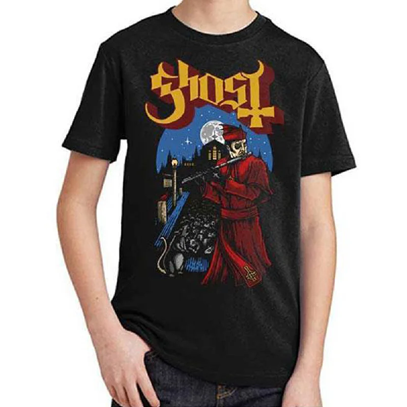 Ghost Kids T-Shirt: Advanced Pied Piper Houndstooth Herringbone Solid