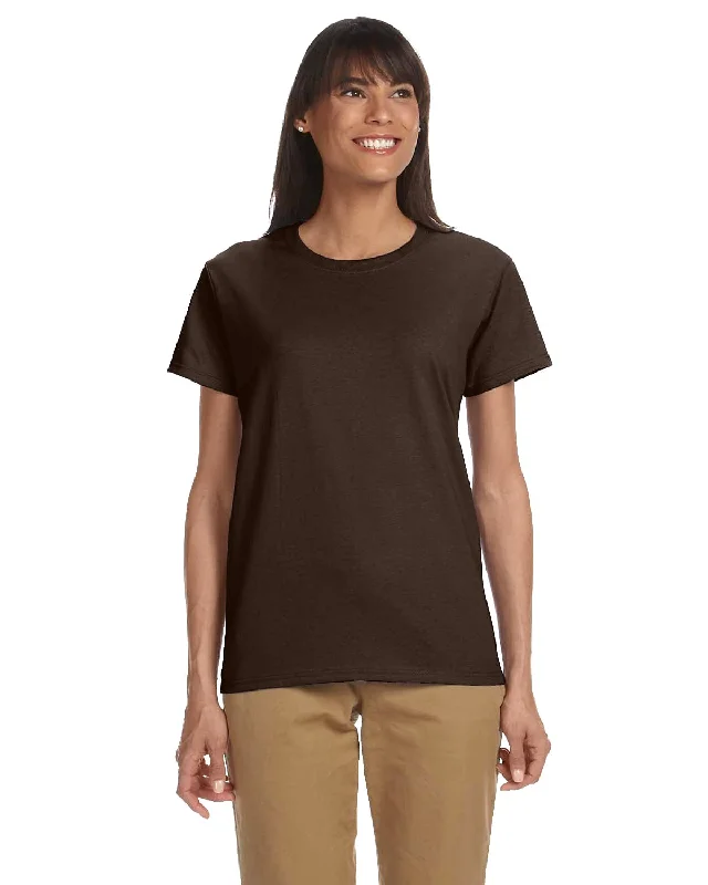 Gildan Ladies Ultra Cotton Heavyweight T-Shirt | Dark Chocolate Notch Collar Peter Pan Collar Cowl Neck Gildan Ladies Ultra Cotton Heavyweight T-Shirt | Dark Chocolate Notch Collar Peter Pan Collar Cowl Neck