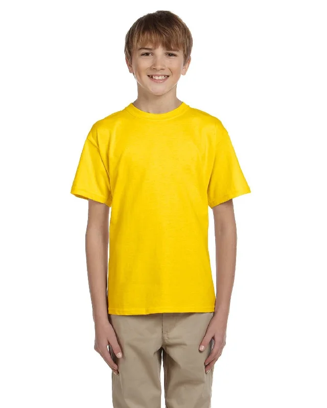 Gildan Ultra Cotton Youth Heavyweight T-Shirt | Daisy Beaded Sequined Faux Fur