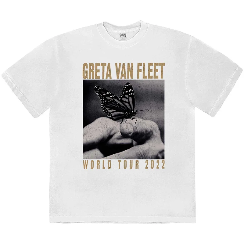 Greta Van Fleet | Official Band T-Shirt| World Tour Butterfly Fashionable Trendy Casual Greta Van Fleet | Official Band T-Shirt| World Tour Butterfly Fashionable Trendy Casual