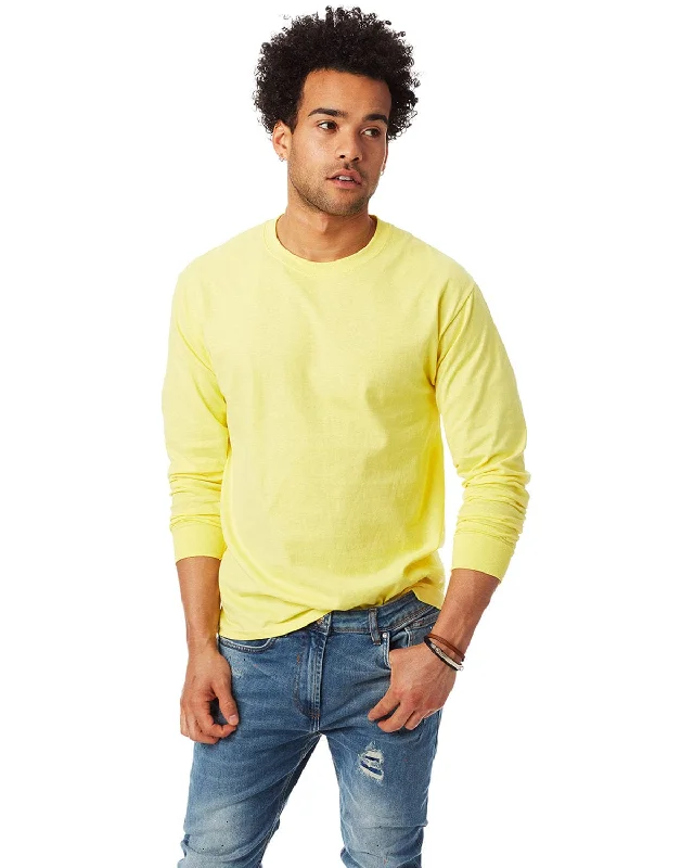 Hanes Tagless ComfortSoft Long Sleeve T-Shirt | Yellow Satin Blend Silk Blend Wool Blend Hanes Tagless ComfortSoft Long Sleeve T-Shirt | Yellow Satin Blend Silk Blend Wool Blend
