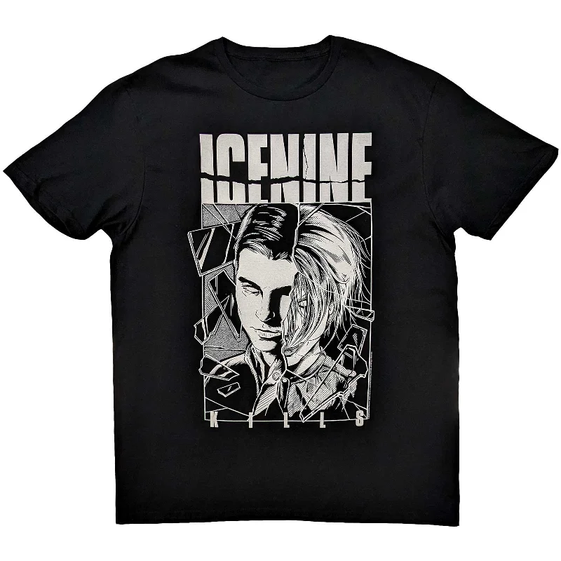 Ice Nine Kills | Official Band T-Shirt | Shower Scene Split Face Oversized T-Shirt Spandex breathable Ice Nine Kills | Official Band T-Shirt | Shower Scene Split Face Oversized T-Shirt Spandex breathable
