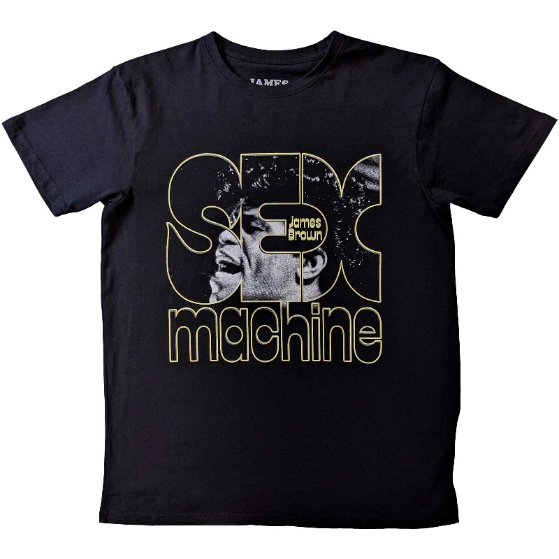 James Brown | Official Band T-Shirt| Sex Machine Denim Fabric Leather Fabric Suede Fabric James Brown | Official Band T-Shirt| Sex Machine Denim Fabric Leather Fabric Suede Fabric
