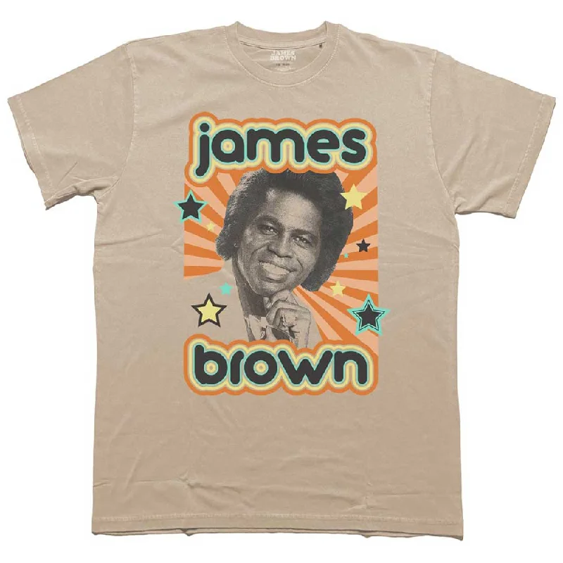 James Brown | Official Band T-Shirt| Stars Welt Pockets Slit Pockets Flap Pockets