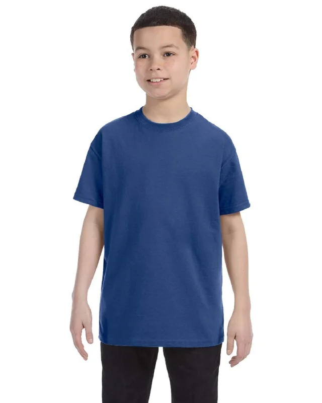 Jerzees Youth Heavyweight 50/50 T-Shirt | Vintage Hth Blue Spandex Blend Rayon Blend Denim Blend Jerzees Youth Heavyweight 50/50 T-Shirt | Vintage Hth Blue Spandex Blend Rayon Blend Denim Blend