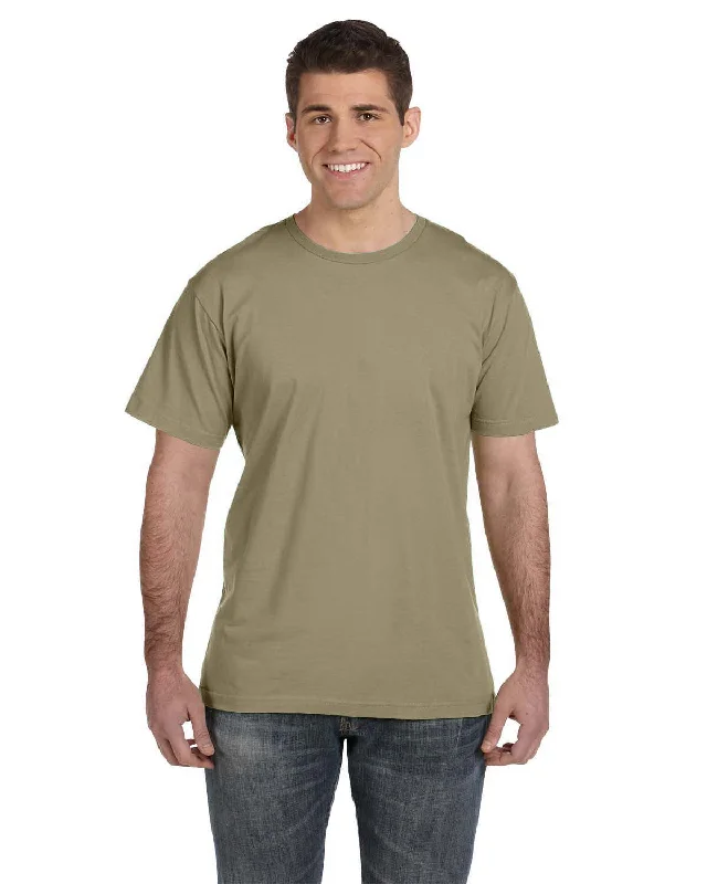 LAT Fine Jersey T-Shirt | Coyote Brown Zippered Front Buttoned Front Snap Front