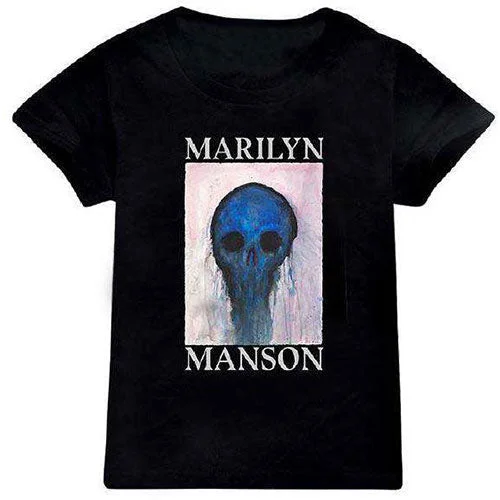 Marilyn Manson Kids T-Shirt: Halloween Painted Hollywood Thin T-Shirt Open Front Quick Dry Marilyn Manson Kids T-Shirt: Halloween Painted Hollywood Thin T-Shirt Open Front Quick Dry
