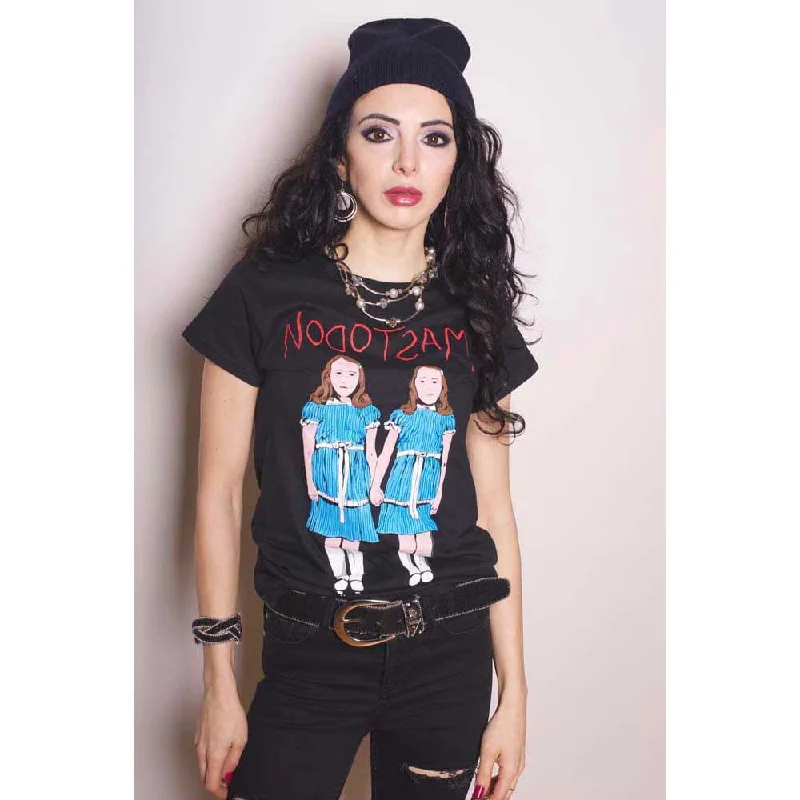 Mastodon Ladies T-Shirt: Twins Faux Fur Fabric Real Fur Fabric Shearling Fabric