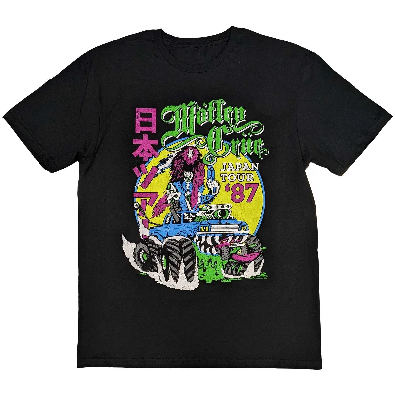 Motley Crue | Official Band T-Shirt | Girls Girls Girls Japanese Tour '87 Collared Crew Neck Turtle Neck Motley Crue | Official Band T-Shirt | Girls Girls Girls Japanese Tour '87 Collared Crew Neck Turtle Neck