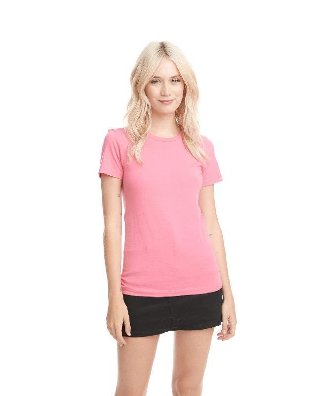 Next Level Ladies Boyfriend Tee | Hot Pink Plaid T-Shirt Polka Dot Checkered