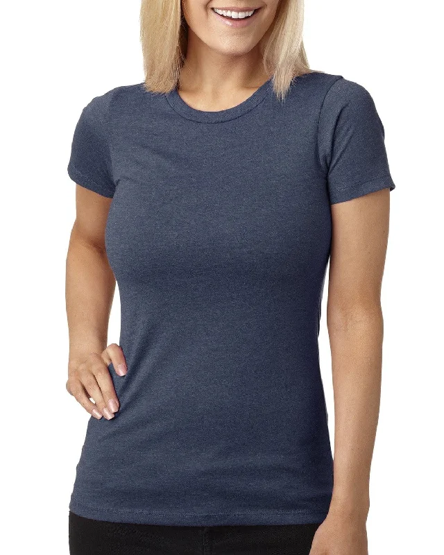 Next Level Ladies CVC Crew Tee | Indigo Collared Crew Neck Turtle Neck