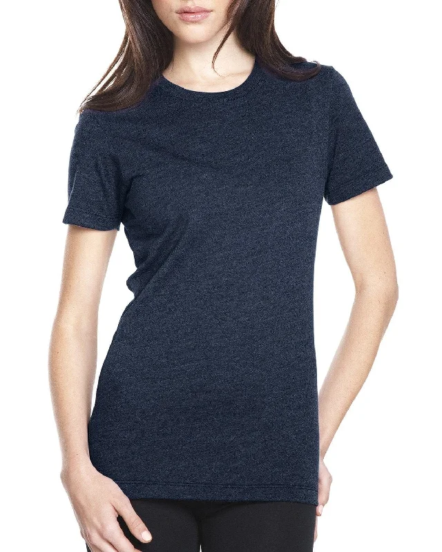 Next Level Ladies CVC Crew Tee | Midnight Navy Real Fur Shearling Chenille