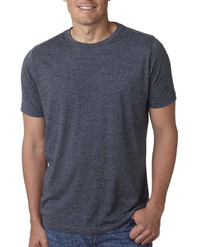 Next Level Mens Poly/Cotton Short Sleeve Crew T-Shirt | Antique Denim Embroidered Appliqued Beaded Next Level Mens Poly/Cotton Short Sleeve Crew T-Shirt | Antique Denim Embroidered Appliqued Beaded