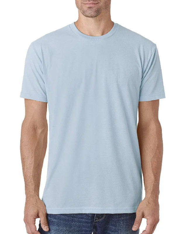 Next Level Mens Sueded T-Shirt | Light Blue Machine Wash Dry Clean Hand Wash