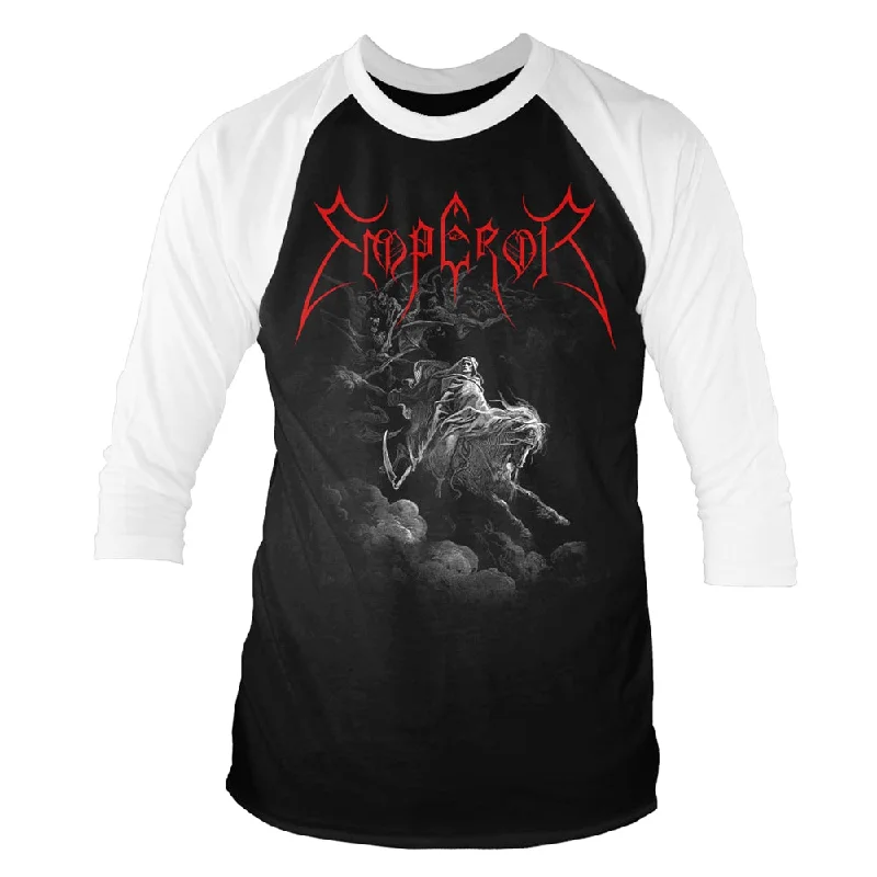 Emperor Unisex Raglan T-shirt: Rider (Black/White) Houndstooth Herringbone Solid