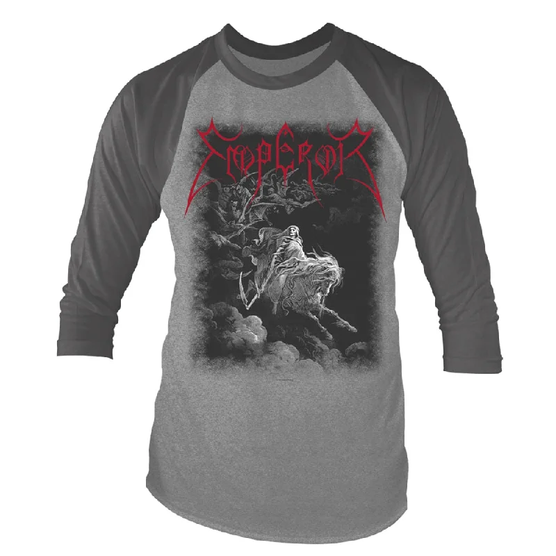 Emperor Unisex Raglan T-shirt: Rider (Grey Marl/Charcoal) Spandex Blend Rayon Blend Denim Blend Emperor Unisex Raglan T-shirt: Rider (Grey Marl/Charcoal) Spandex Blend Rayon Blend Denim Blend