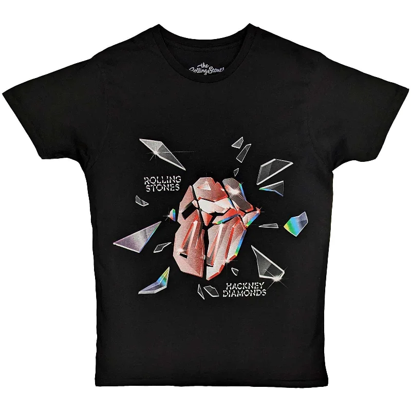 The Rolling Stones | Official Band T-Shirt | Hackney Diamonds Explosion Collared Crew Neck Turtle Neck The Rolling Stones | Official Band T-Shirt | Hackney Diamonds Explosion Collared Crew Neck Turtle Neck