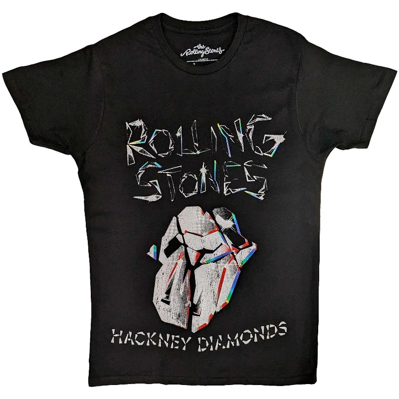 The Rolling Stones | Official Band T-Shirt | Hackney Diamonds Faded Logo Anti-Shrink Durable Soft The Rolling Stones | Official Band T-Shirt | Hackney Diamonds Faded Logo Anti-Shrink Durable Soft