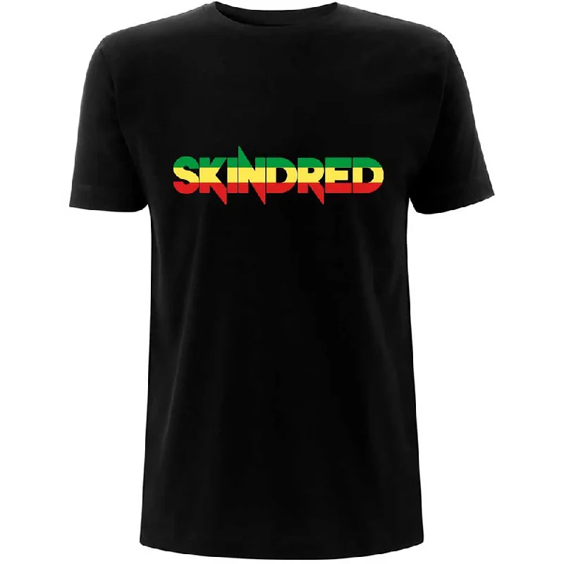 Skindred | Official Band T-Shirt | Rasta Logo Thin T-Shirt Open Front Quick Dry
