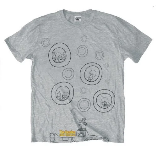 The Beatles Unisex Premium T-Shirt: Bubbles Collared T-Shirt Boat Neck A-Line