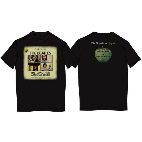The Beatles Unisex Premium T-Shirt: The Long & Winding Road (Back Print) Basic T-Shirt Crew Neck Short Sleeve The Beatles Unisex Premium T-Shirt: The Long & Winding Road (Back Print) Basic T-Shirt Crew Neck Short Sleeve