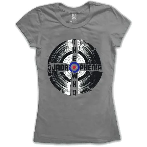 The Who Ladies T-Shirt: Quadrophenia V-Neck T-Shirt Long Sleeve Cotton
