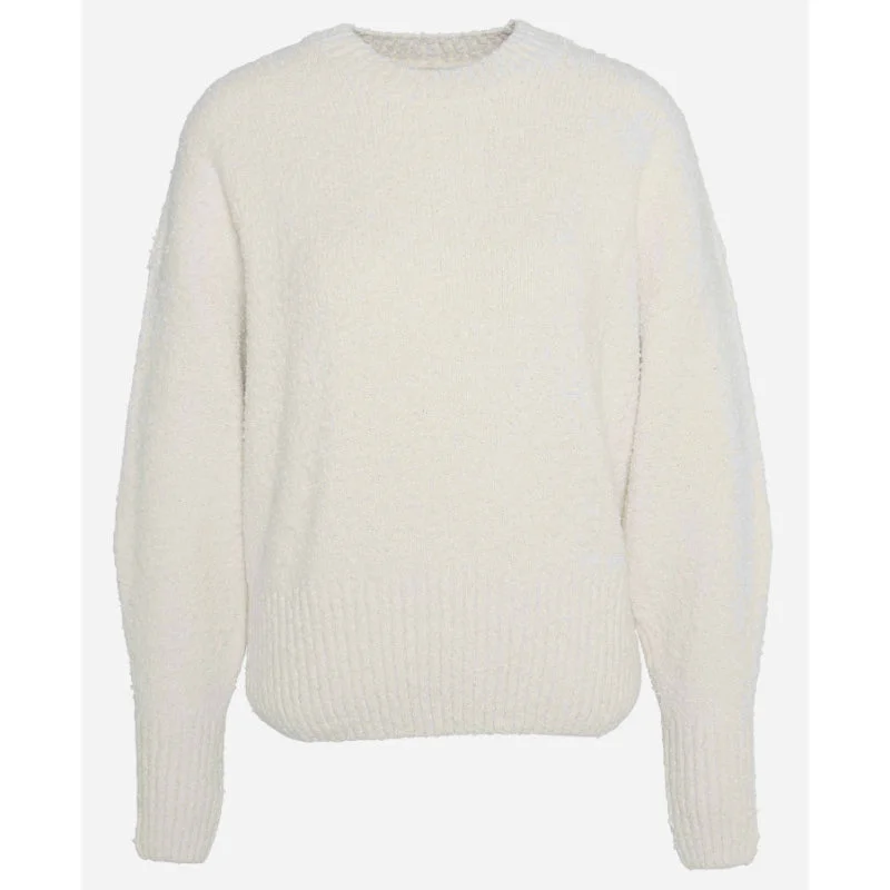 Barbour Iris Knitted Ladies Jumper - Ecru Spandex Blend Rayon Blend Denim Blend