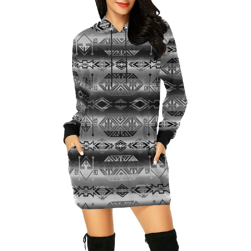 Trade Route Cave Hoodie Dress Hoodie with Emblem Brand Identity