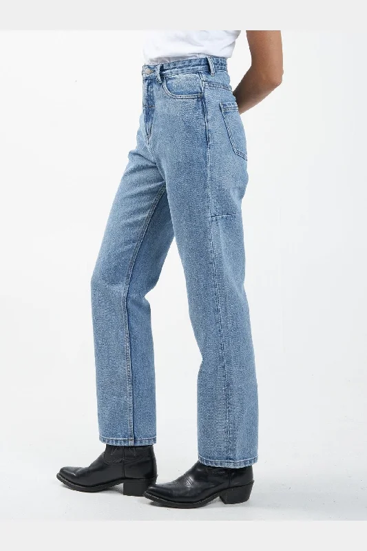 Thrills Pulp Jean - Vintage Timeworn Blue Casual Wide-Legged Denim Jeans
