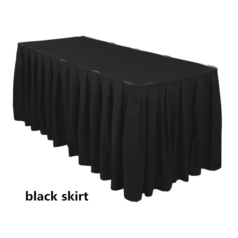 Visa Polyester Table Skirting & Stage Skirting | Female Velcro Sewn In | Multiple Colors | Shirred Pleat | lace skirt romantic